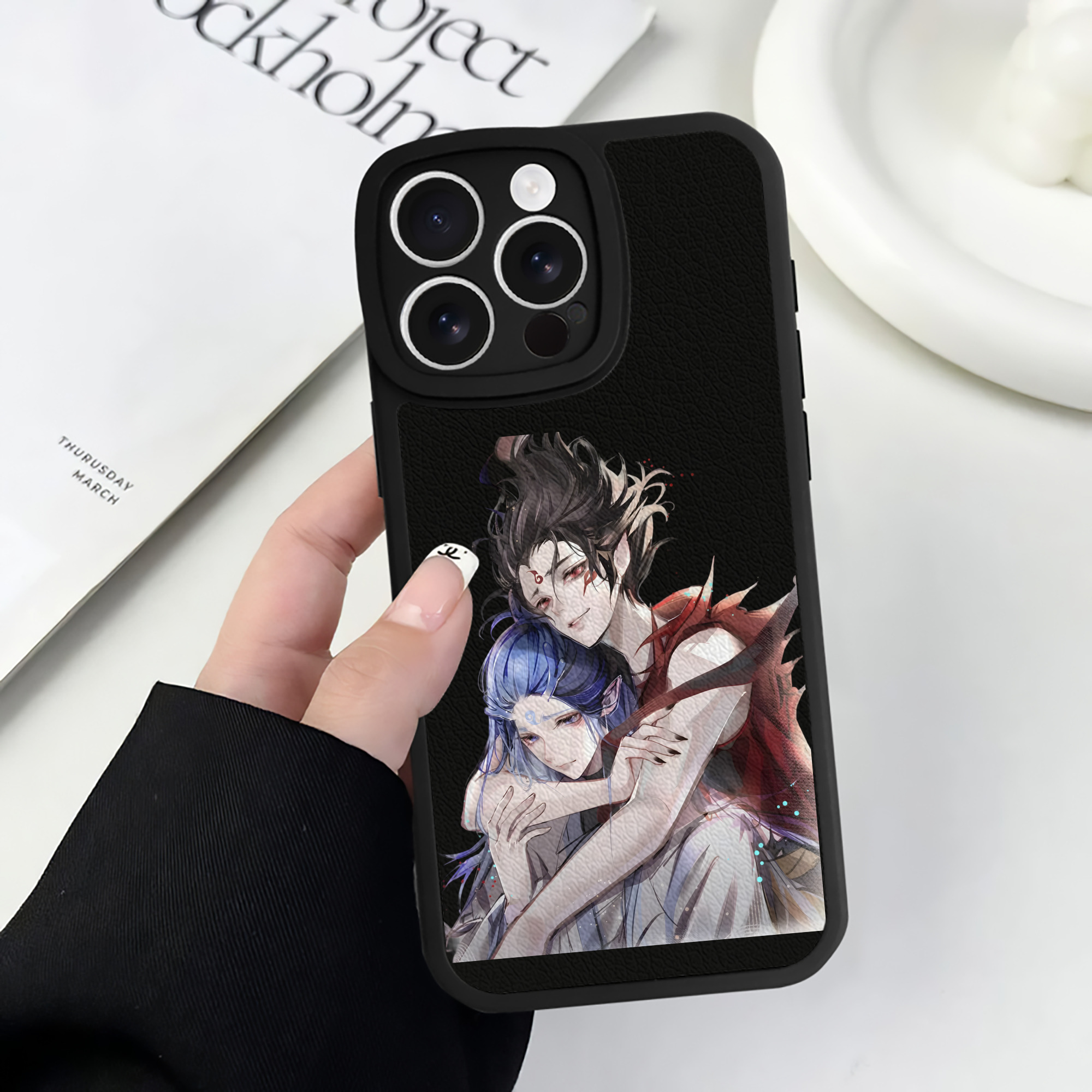 （画像用） Ne Zha 2 ナタ 魔童の大暴れ 【iPhone 16シリーズ対応】シリコンスマホケース（レザー調） 材質：シリコン